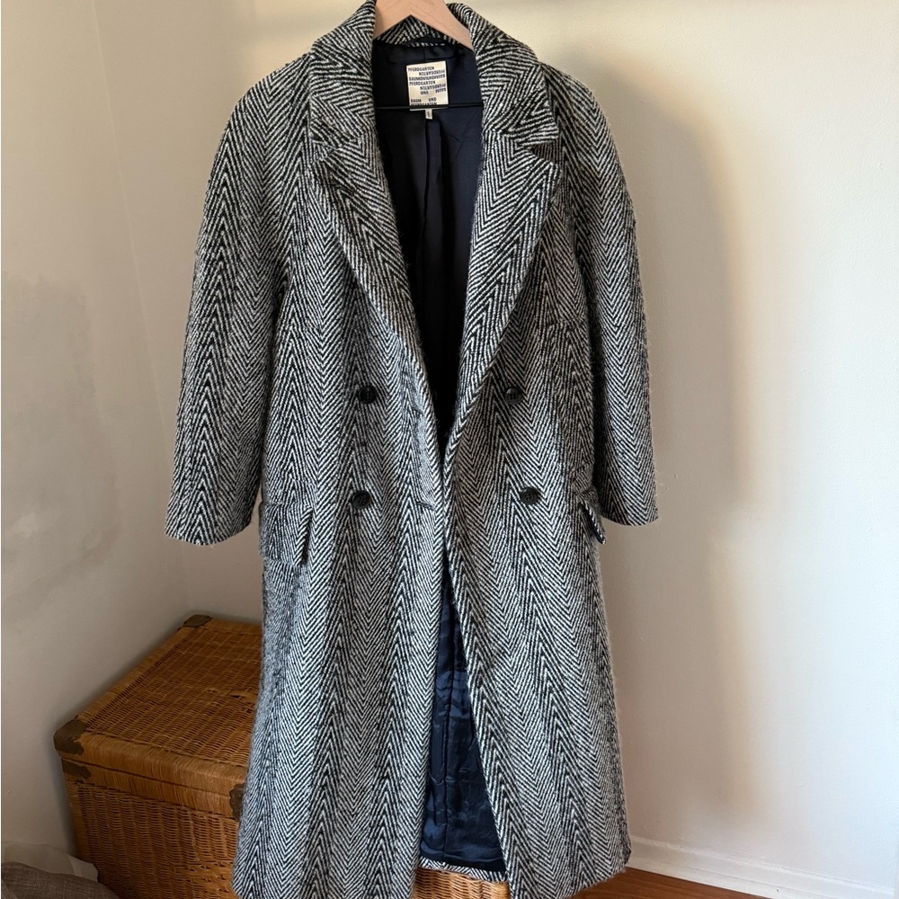 BAUM UND PFERDGARTEN Tweed Wool Blend Double-Breasted Coat